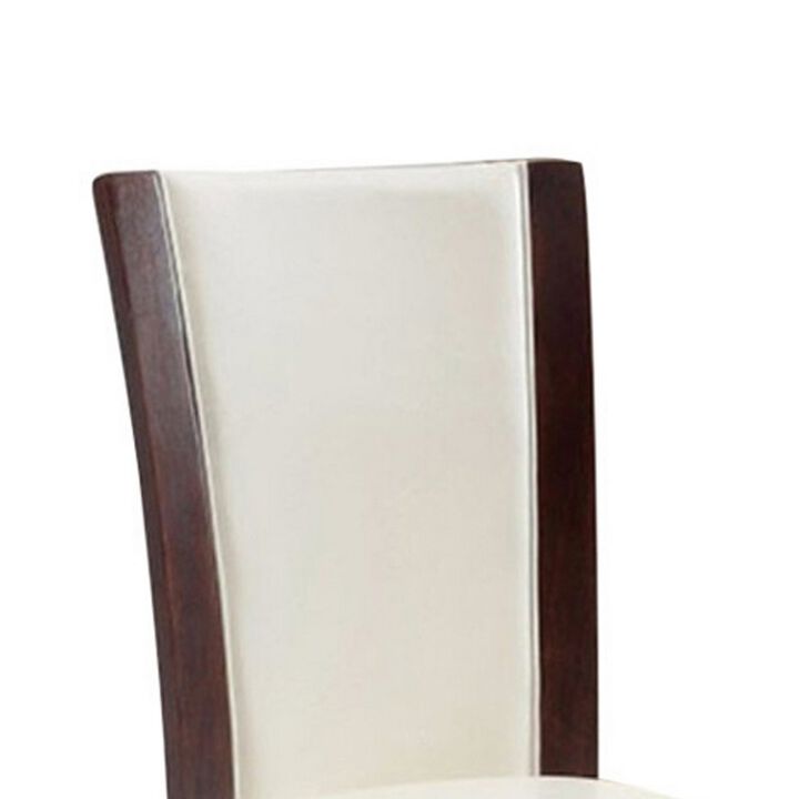 Manhattan I Contemporary Side Chair, White Finish, Set of 2-Benzara