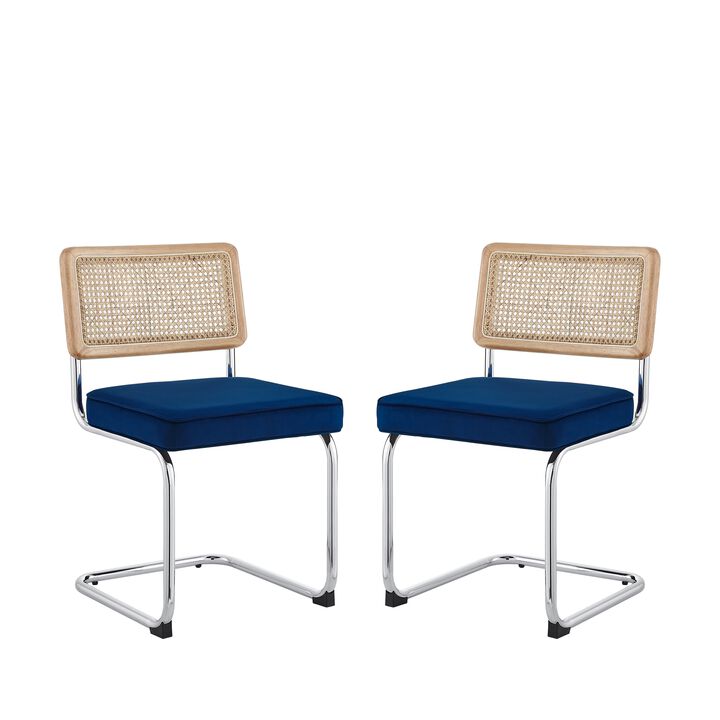 Loft Lyfe Ayman Velvet Dining Chair Seat (Set of 2)