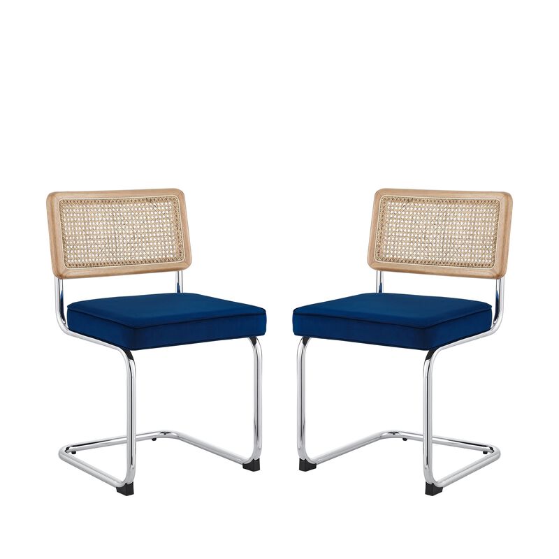 Loft Lyfe Ayman Velvet Dining Chair Seat (Set of 2)