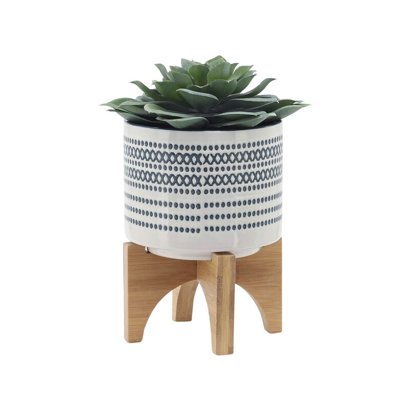 Planter on Stand with Dots Set