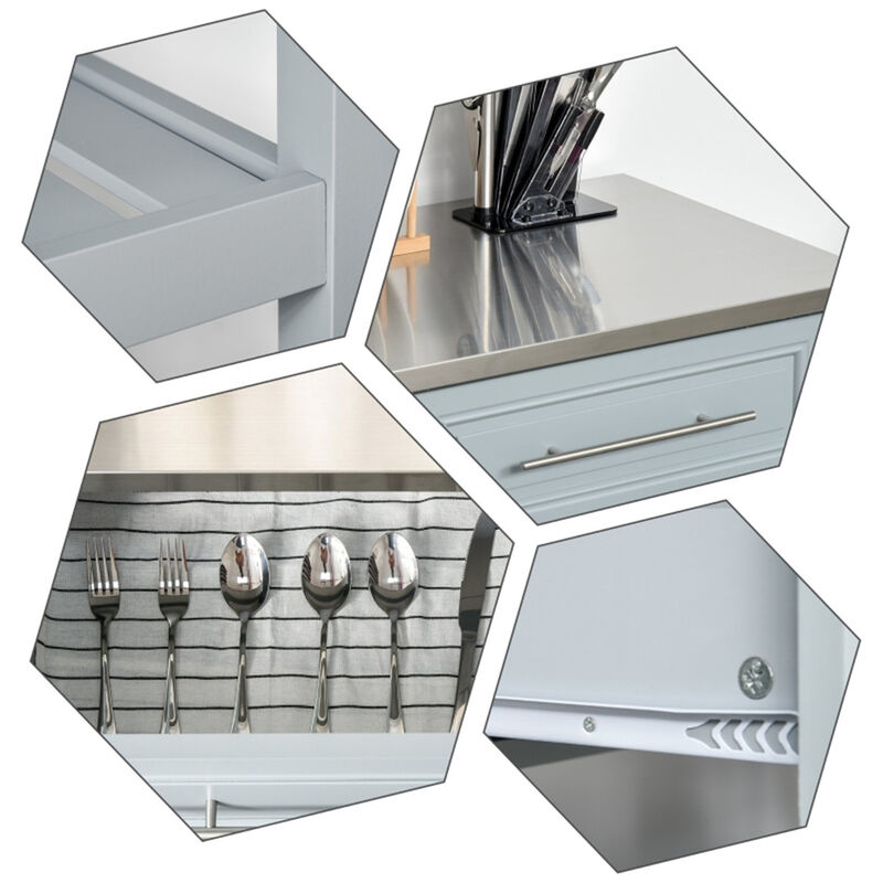 Kitchen Sideboard & Storage Cabinet Versatile Coffee Bar Cabinet with Shelves & Drawers