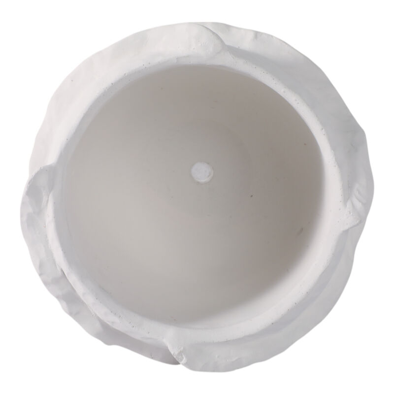 7" Flutter Trim Planter, White