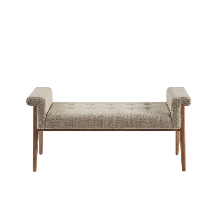 Gracie Mills Jackson Upholstered Accent Bench with Button Tufted Seat