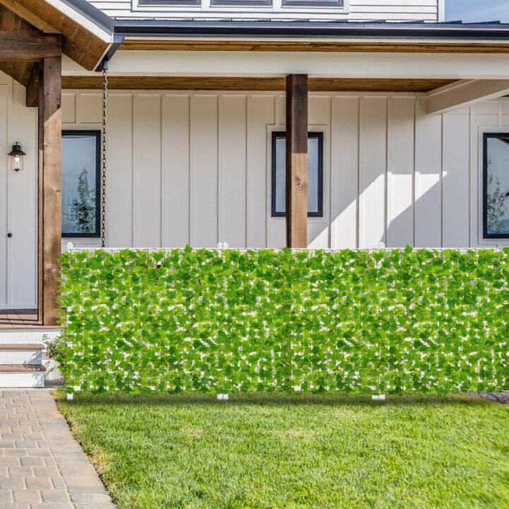 Hivvago 120 x 40 Inch Artificial Ivy Privacy Fence Faux Ivy Vines Covering