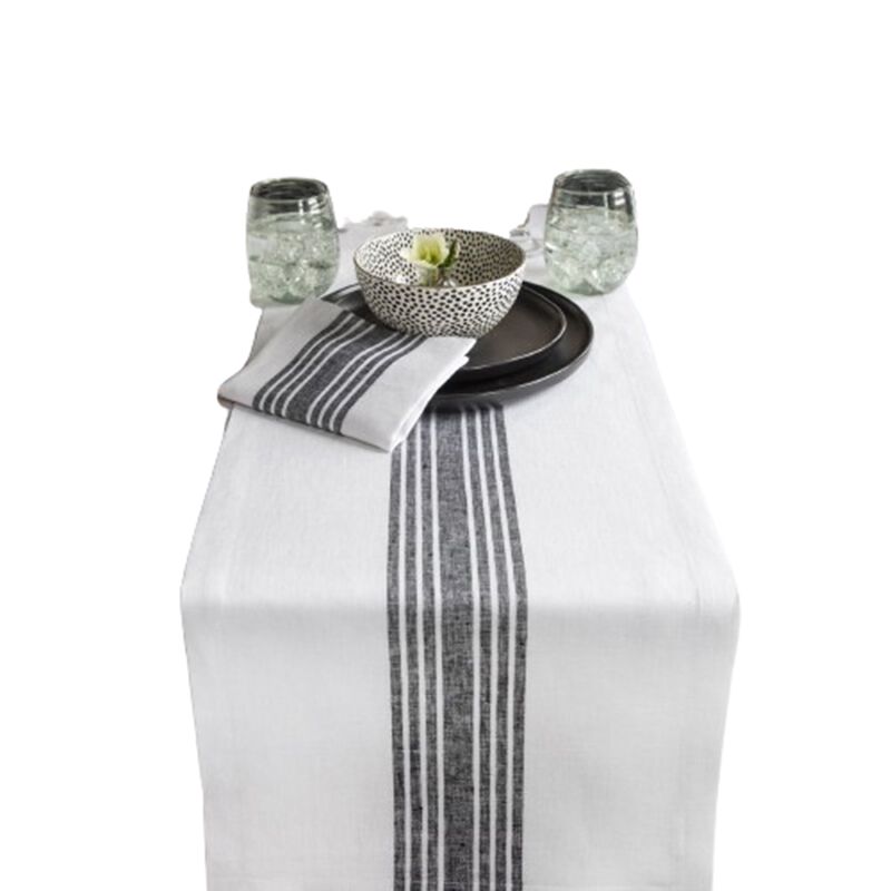 Solino Home 100% Pure Linen Table Runner | Farmhouse
