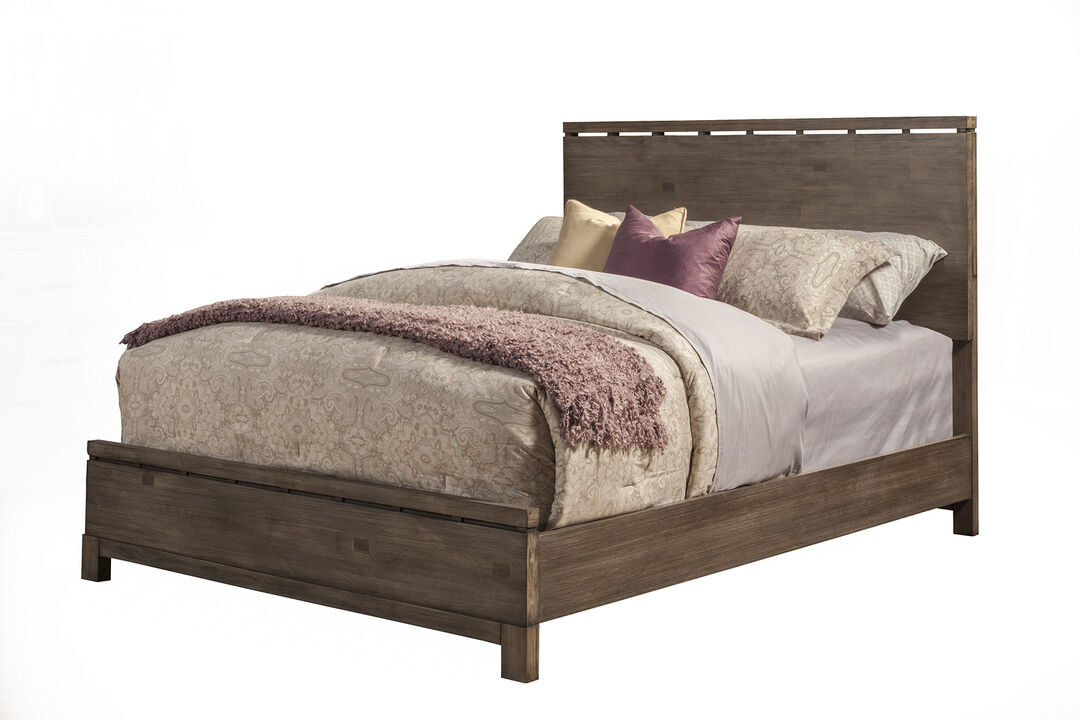 Sydney Queen Panel Bed, Weathered Grey