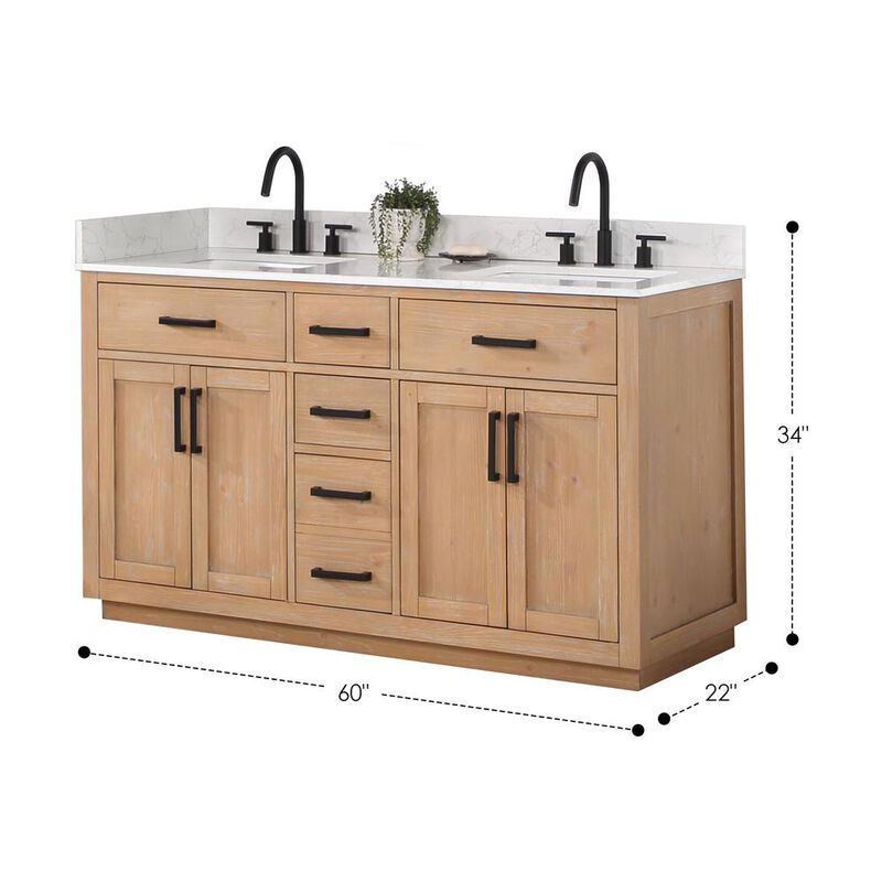 Altair 48 Single Bathroom Vanity in Light Brown without Mirror