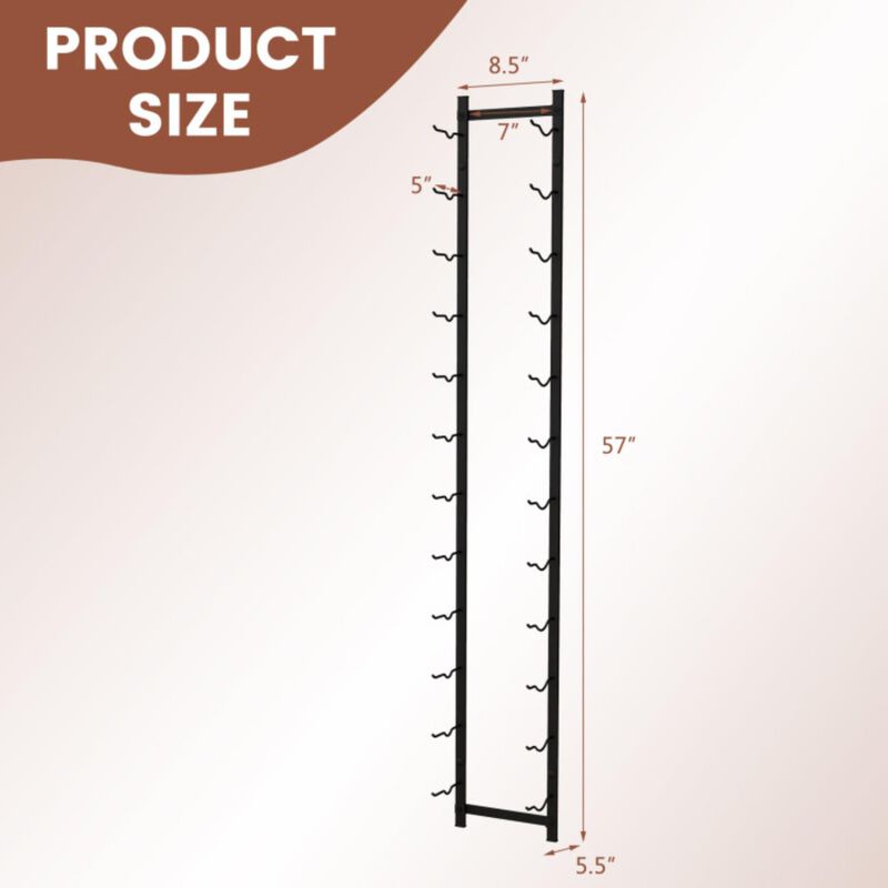 Hivvago 6/9/12-Bottle Rustproof Wall-Mounted Wine Rack