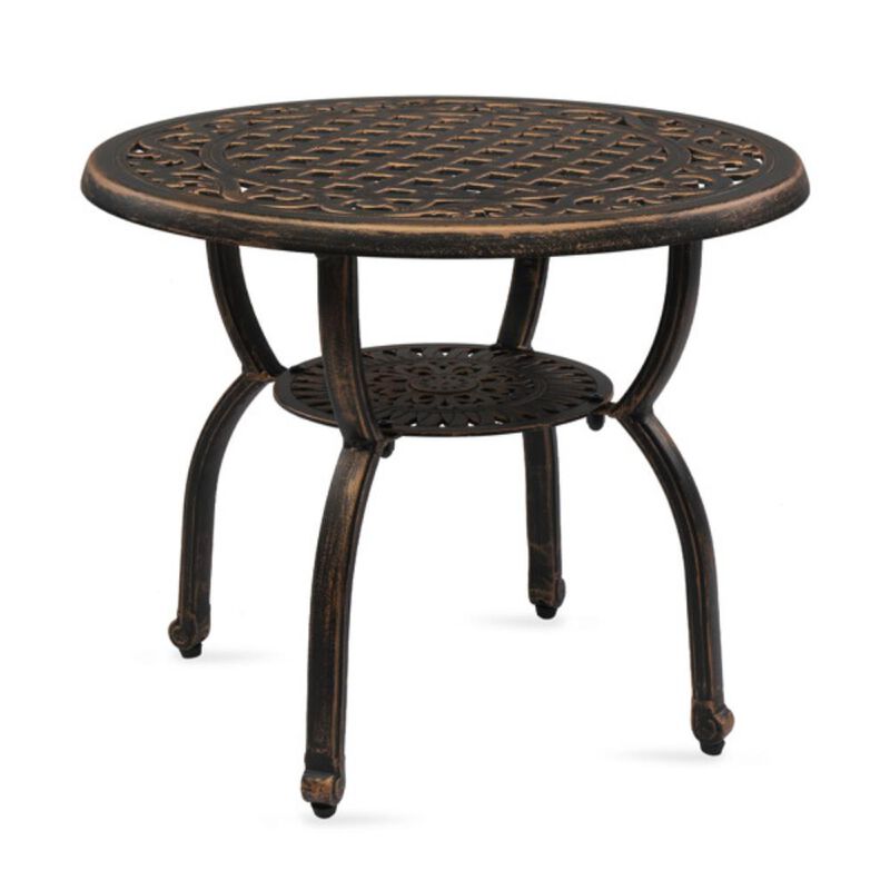Outdoor Side Table, Weather-Resistant Patio Accent Table for Garden & Balcony