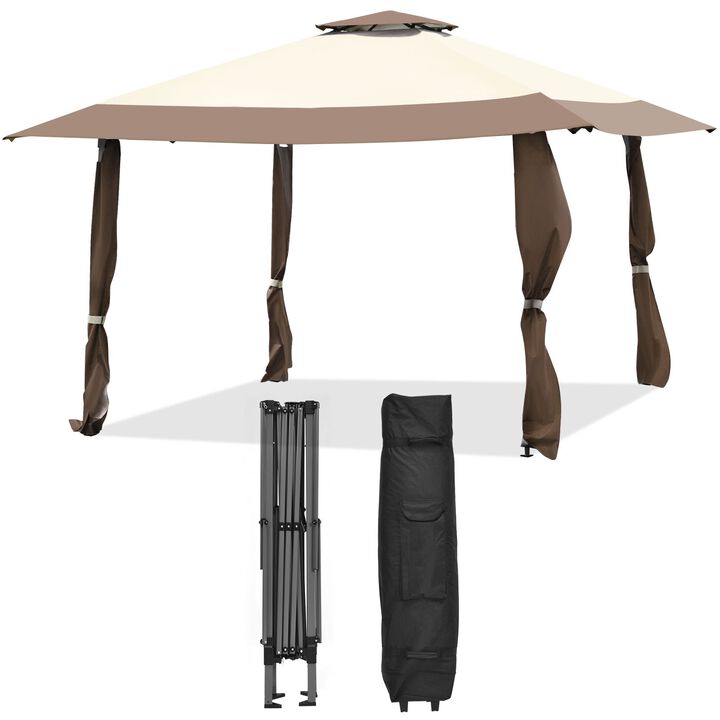 13 Feet x 13 Feet Pop Up Canopy Tent Instant Outdoor Folding Canopy Shelter