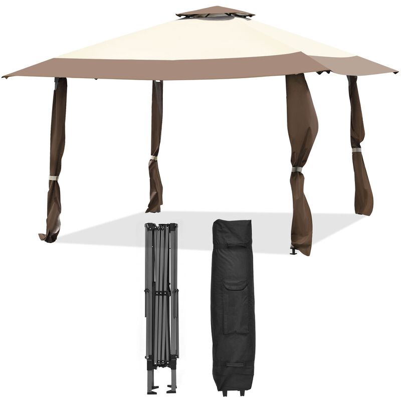 13 Feet x 13 Feet Pop Up Canopy Tent Instant Outdoor Folding Canopy Shelter