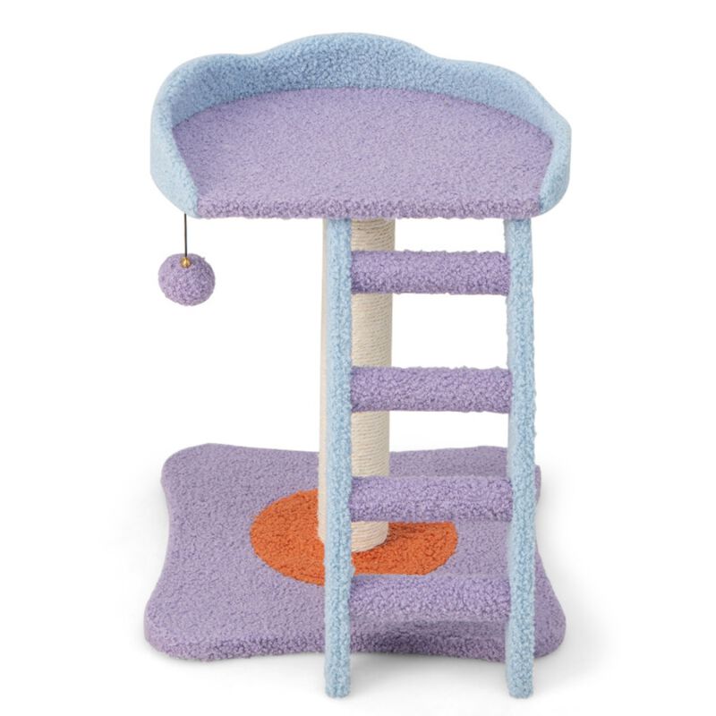 2-Storey Cat Tree Multi-Level Tower with Scratching Posts and Cozy Resting Spots for Cats