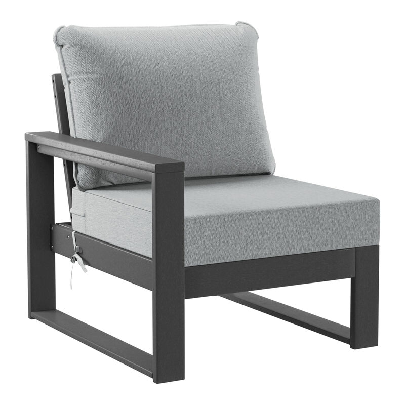 WestinTrends 5-Piece Modern HDPE Outdoor Patio Furniture Sofa Conversation Set with Coffee Table