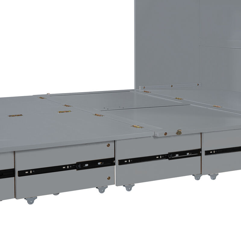 Merax Pulley Structure Design Murphy Bed Cabinet