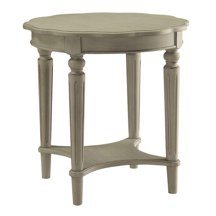 Fordon End Table, Antiqued Slate-Benzara
