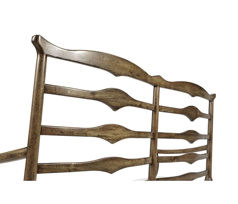 Medium Driftwood Ladderback Bench