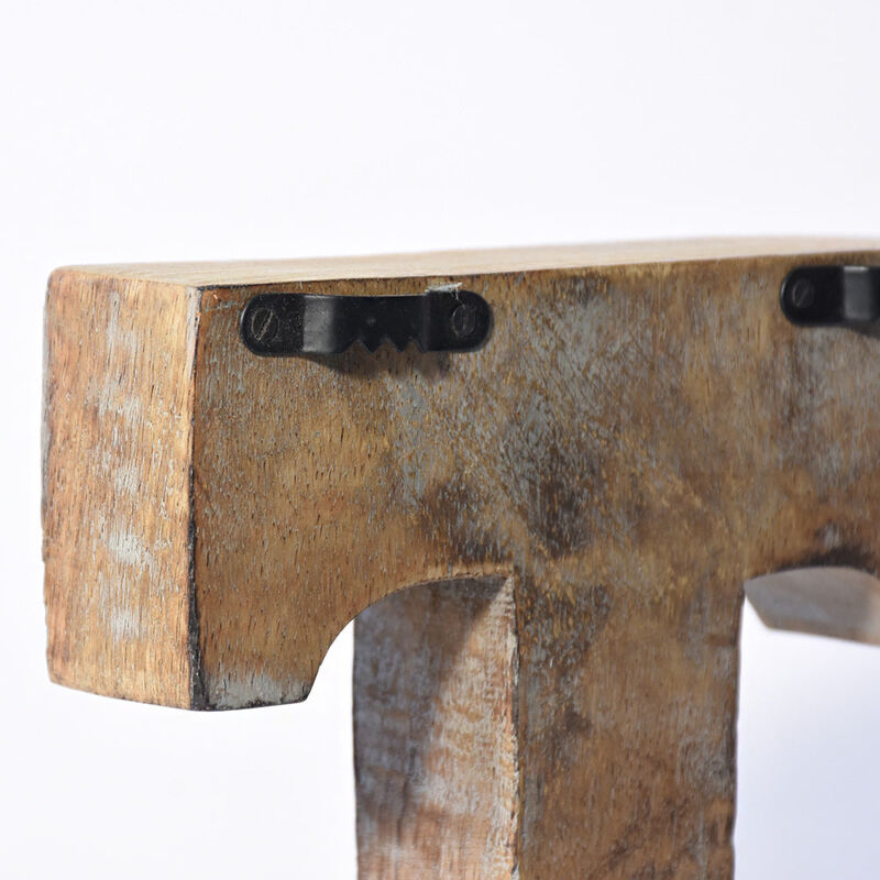 Vintage Gray Handmade Eco-Friendly "T" Alphabet Letter Block For Wall Mount & Table Top D�cor