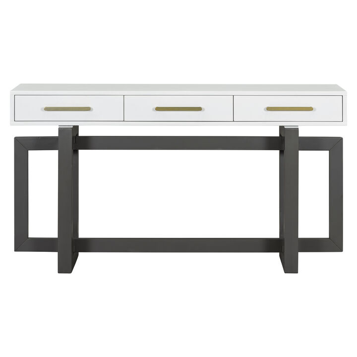 Merax Console Table with 3 Drawers