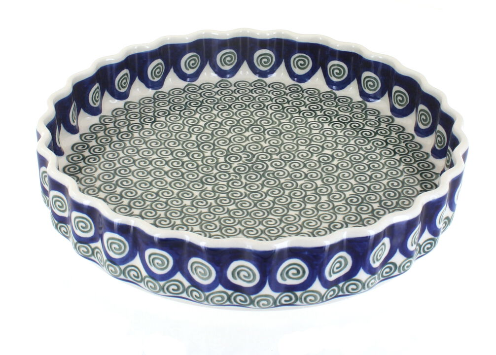 Blue Rose Polish Pottery Alyce Torte Plate