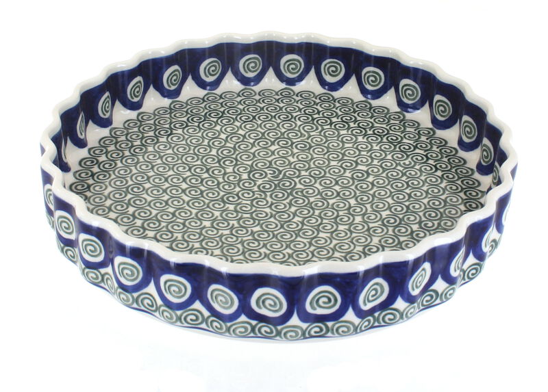 Blue Rose Polish Pottery Alyce Torte Plate