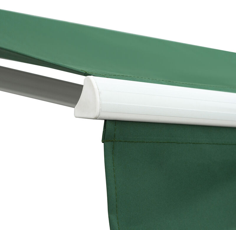 8'x7' Manual Retractable Sun Shade Shelter Outdoor Patio Awning Canopy Green