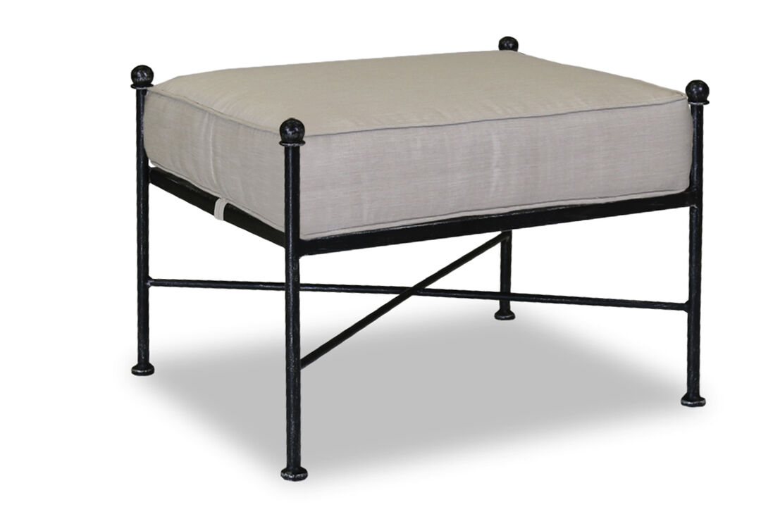 Provence Ottoman in Canvas Flax w/ Self Welt