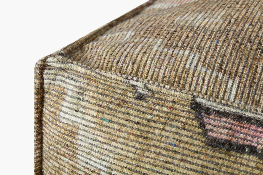 Poufs LPF0037 Taupe / Multi 36"W x 36"D x 17"H