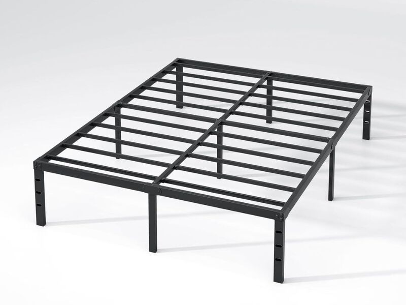 Queen Metal Bed Frame, 14" High, Heavy Duty with Storage, No Box Spring Needed
