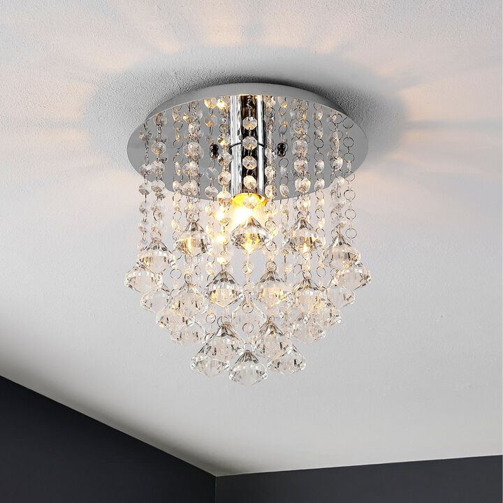 Lillibet 1-Light Traditional Transitional Iron LED Semi Flush Mount