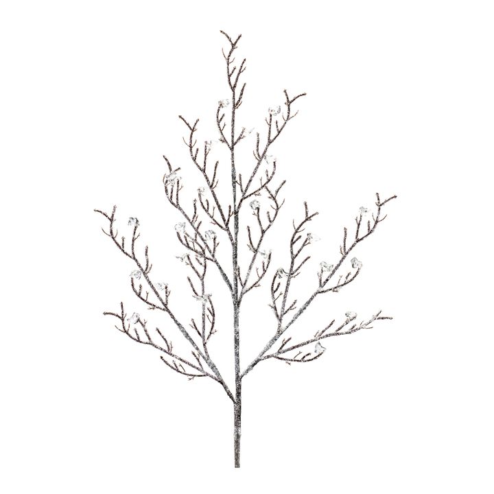Set of 12 Flocked Ice Branches – 32 Inch Artificial Glittering Branches