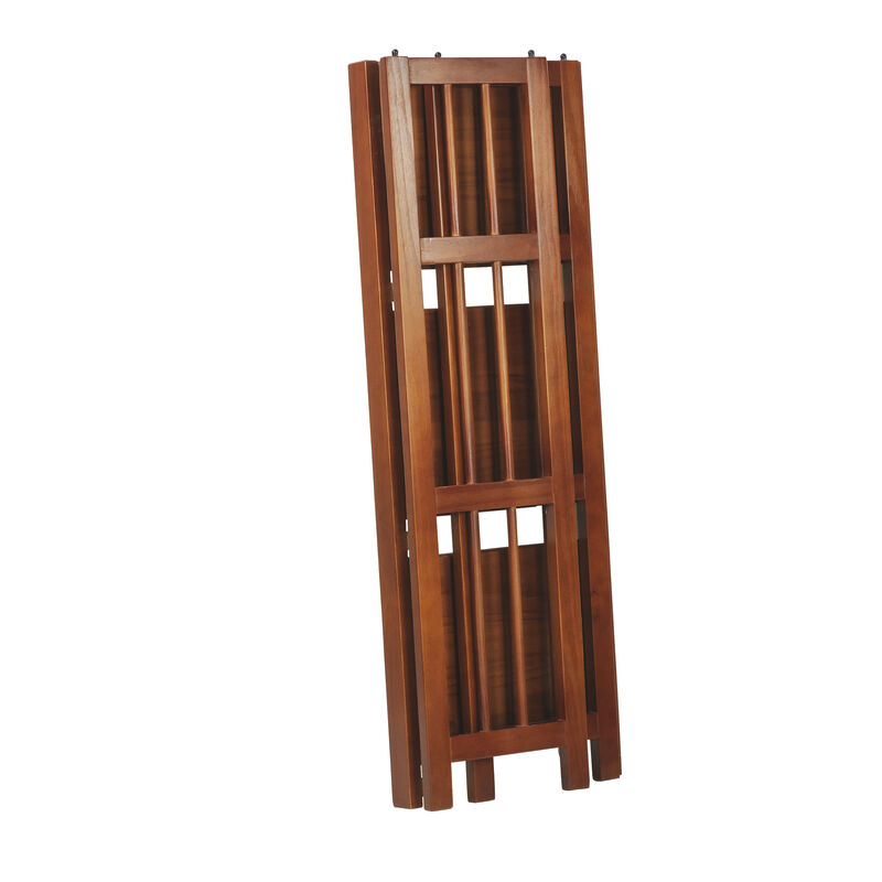 Casual Home 3-Shelf Folding Bookcase (14" Wide)-Mahagony