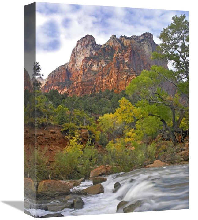 Court of the Patriarchs, Zion National Park Utah-Canvas Art-12x16