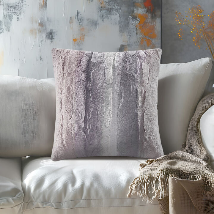 Gracie Mills Shawn Faux Brushed long Fur Square Pillow