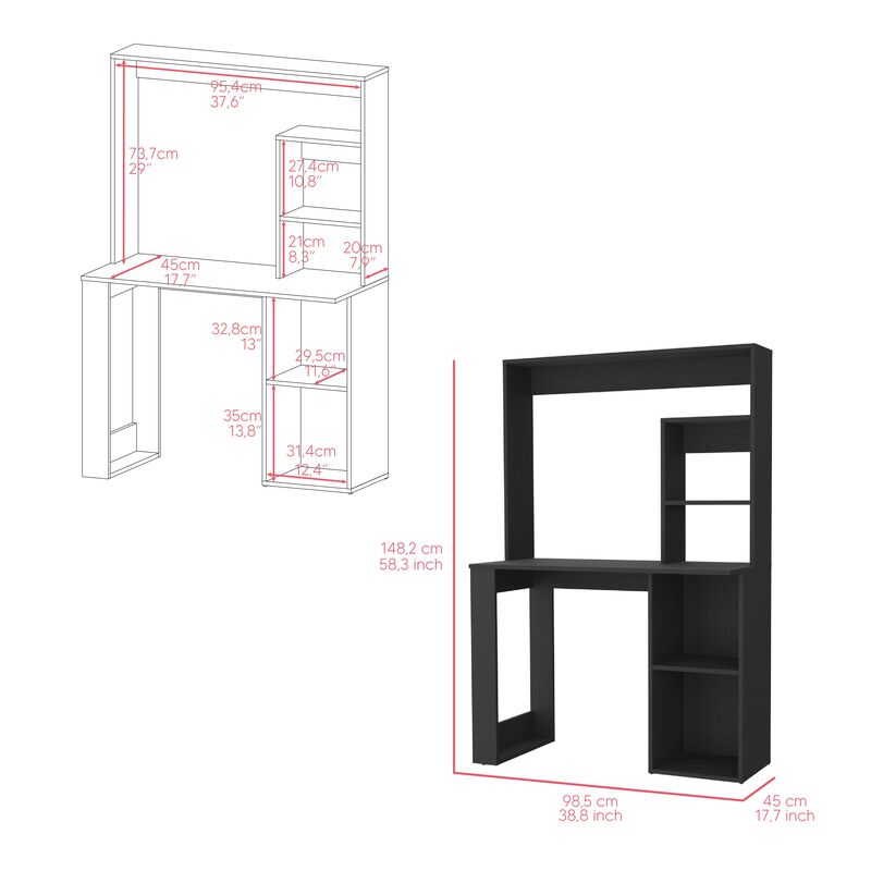 Desk Ryndon, Office, Black