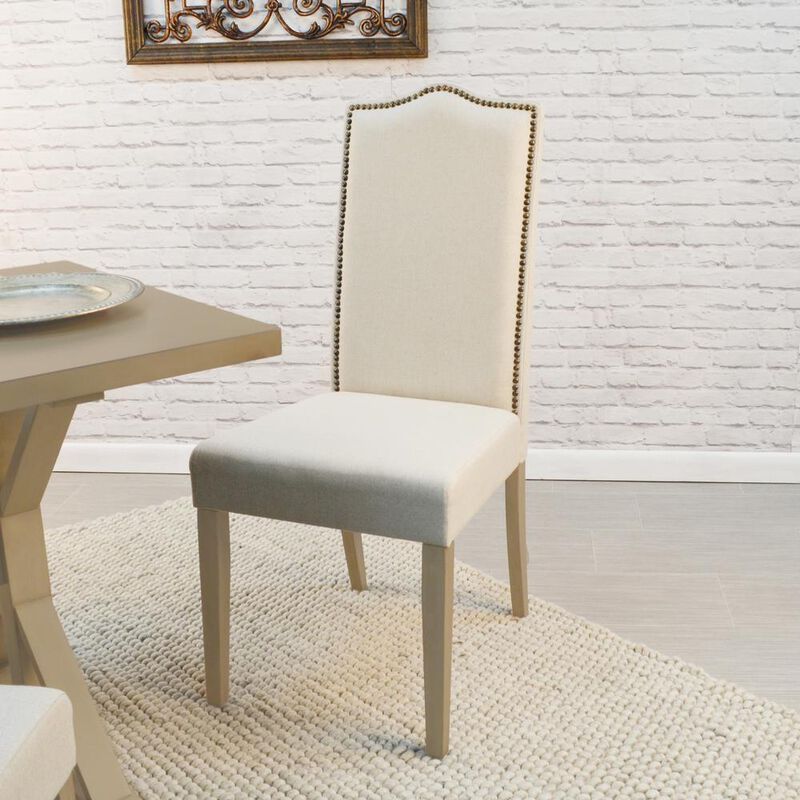 Carolina Living Romero Parson Chair - Weathered Gray - Linen Upholstery