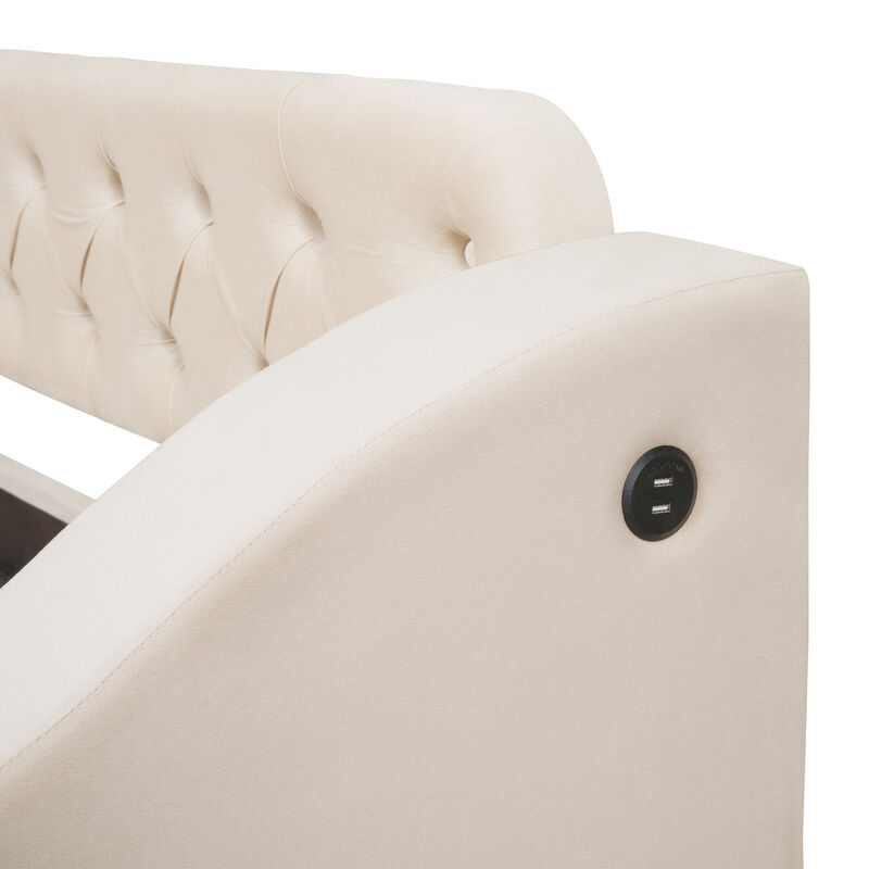 Merax Modern Daybed with Storage Armrests