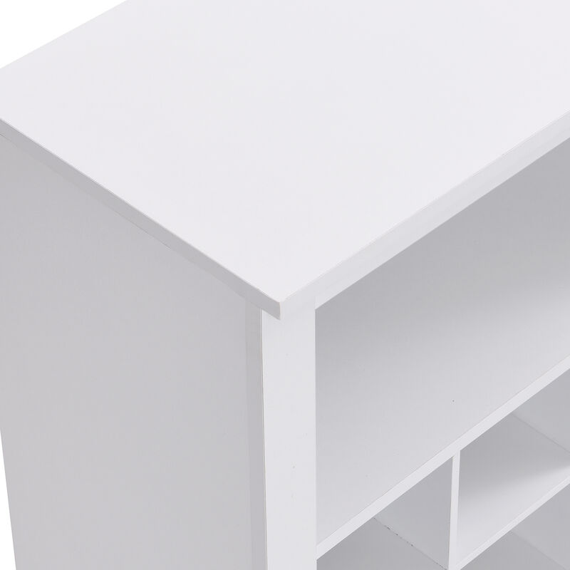 Merax Contemporary Cubby Console  Shoe Cabinet