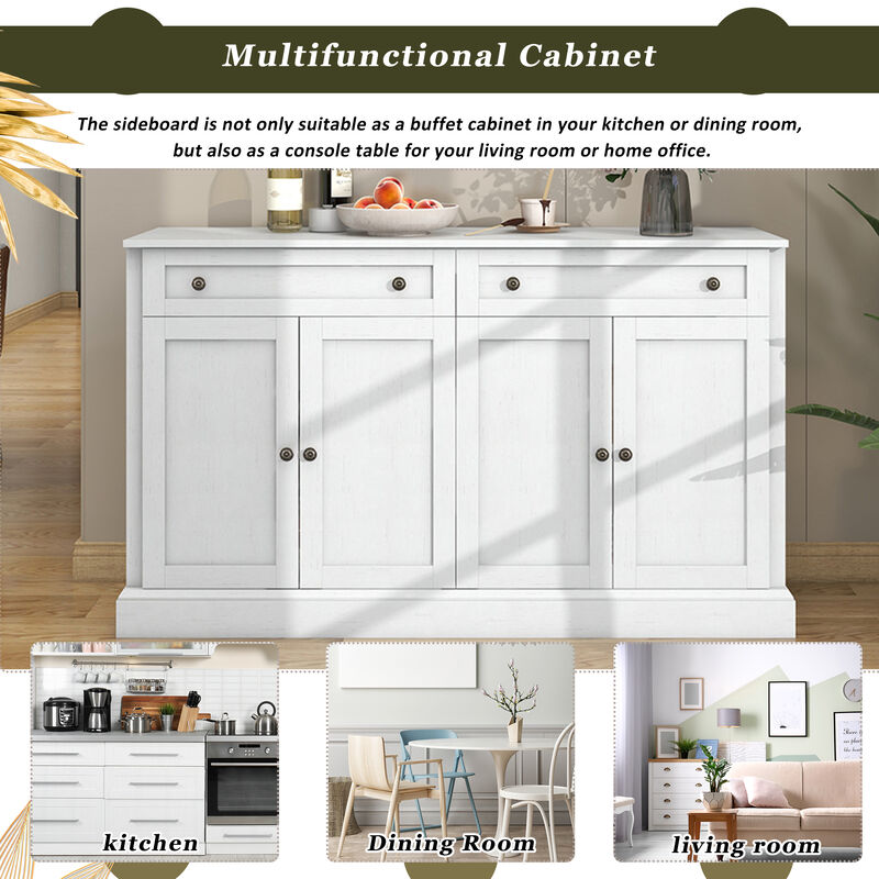 Merax Kitchen Sideboard Storage Buffet Cabinet with 2 Drawers