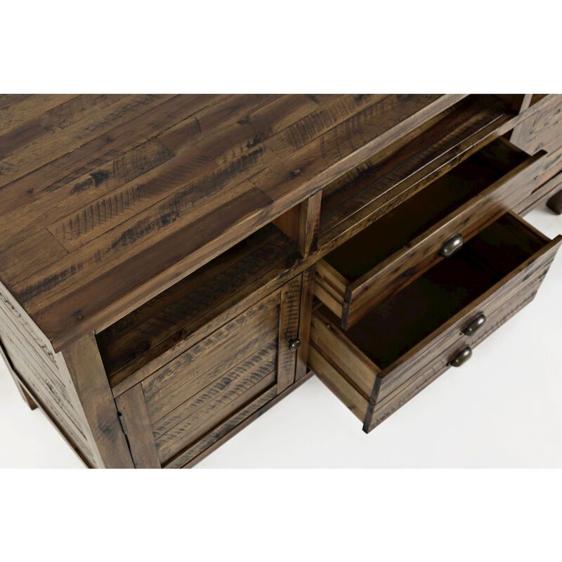 Jofran Artisan's Craft Rustic Farmhouse Distressed Acacia Media Console 60