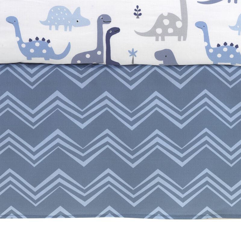 Bedtime Originals Roar 3-Piece Crib Bedding Set - Blue, Gray, White, Animals