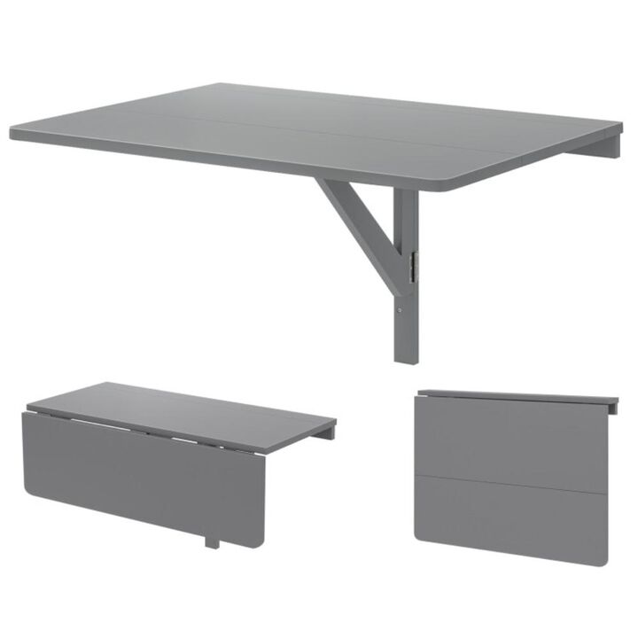 Hivvago 31.5 x 23.5 Inch Wall Mounted Folding Table for Small Spaces