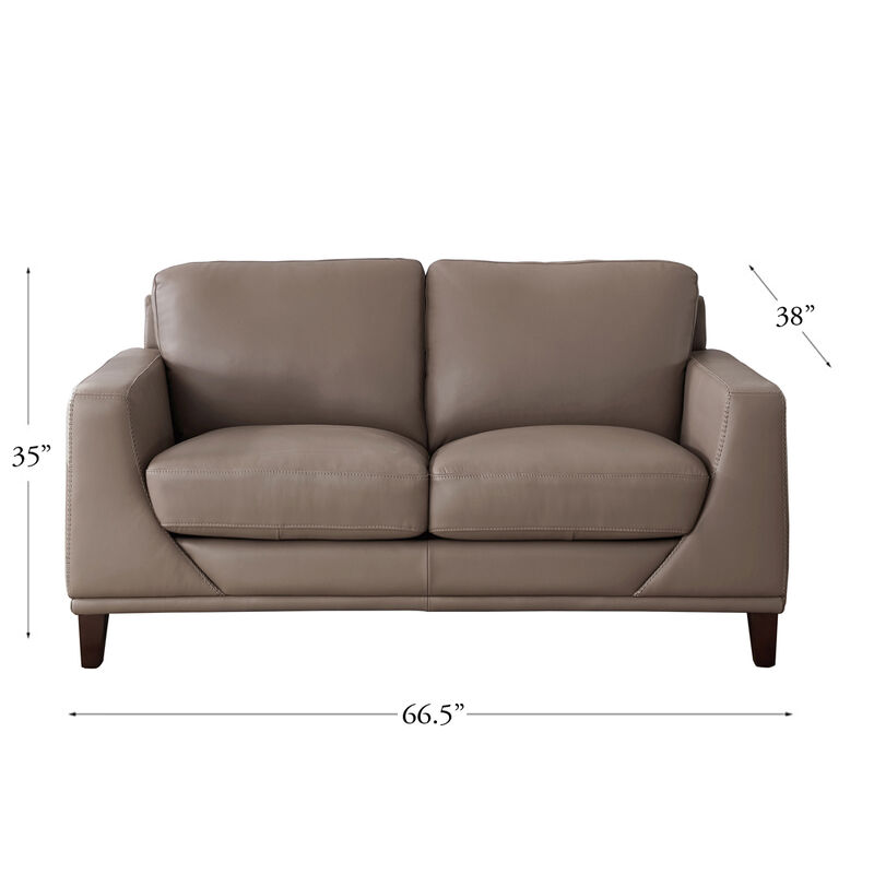 Soma Top Grain Leather Loveseat