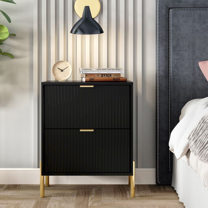 FESTIVO Modern 2-Drawer Nightstand Bedside Table End Table Furniture