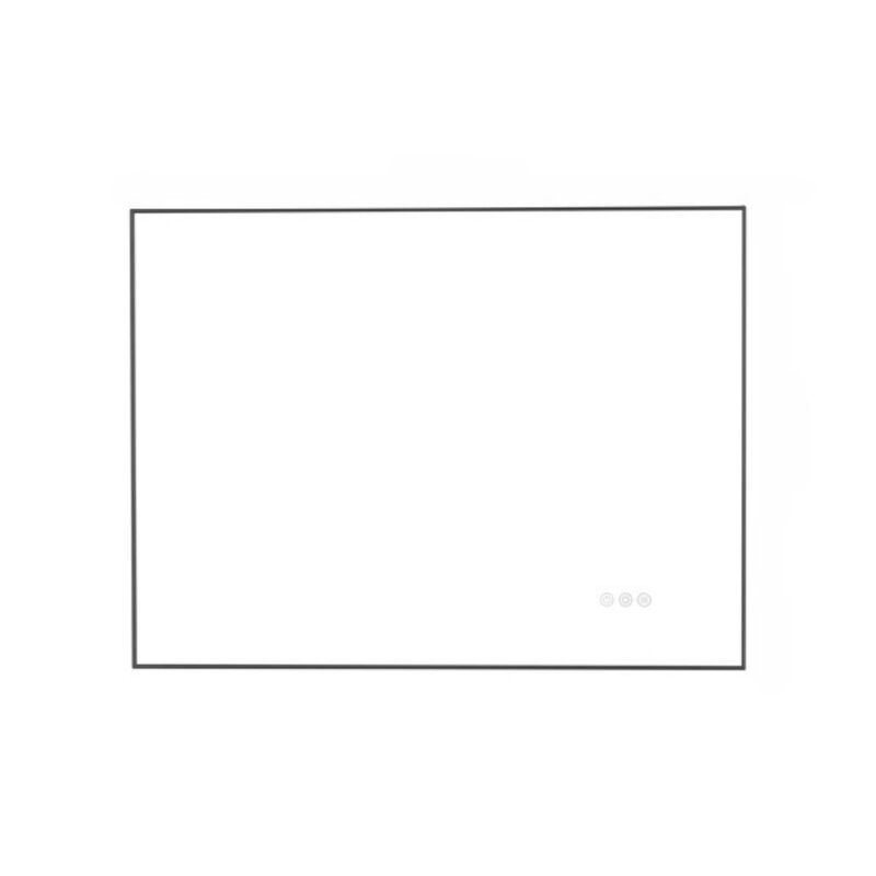 LED Backlit Bathroom Mirror with Metal Frame Anti-Fog and Smart Touch Control