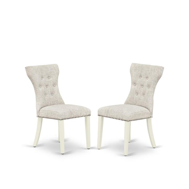 East West Furniture Dining Room Set Linen White, AVGA5-LWH-35