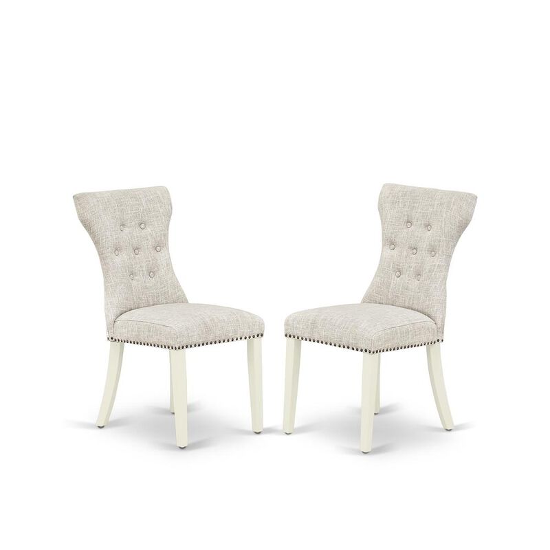 East West Furniture Dining Room Set Linen White, AVGA5-LWH-35