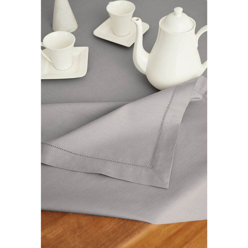 Solino Home Cotton Linen Hemstitch Tablecloth for Thanksgiving, Christmas