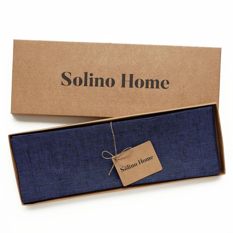 Solino Home 100% Pure Linen 14 x 19 Inch Placemats Set of 4 | Athena
