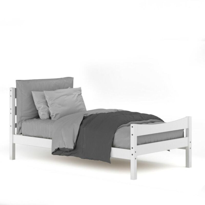 Hivvago Rustic Style Platform Bed Frame with Headboard and Footboard