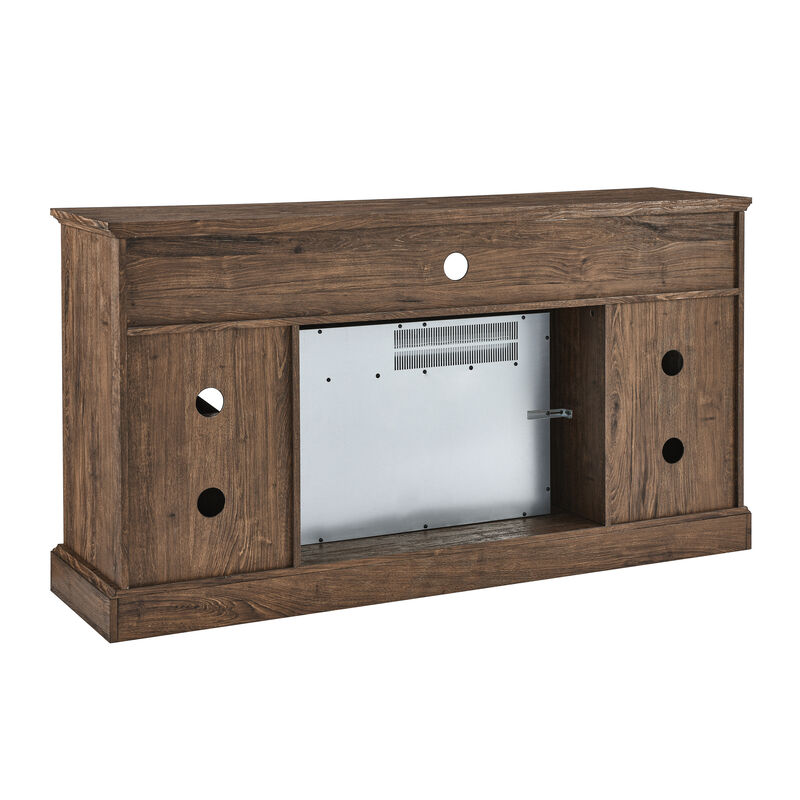 Streamdale 60" Electric Fireplace Entertainment Center in Barnwood